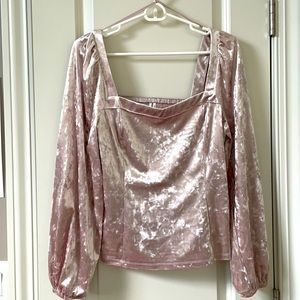 Anthropologie crushed velvet top